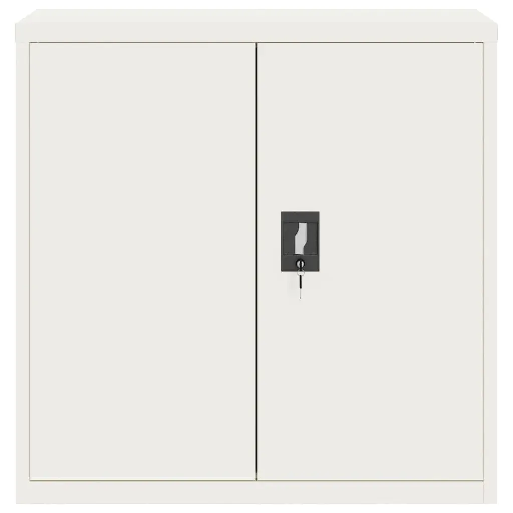 File Cabinet White 90x40x90 cm Steel Price