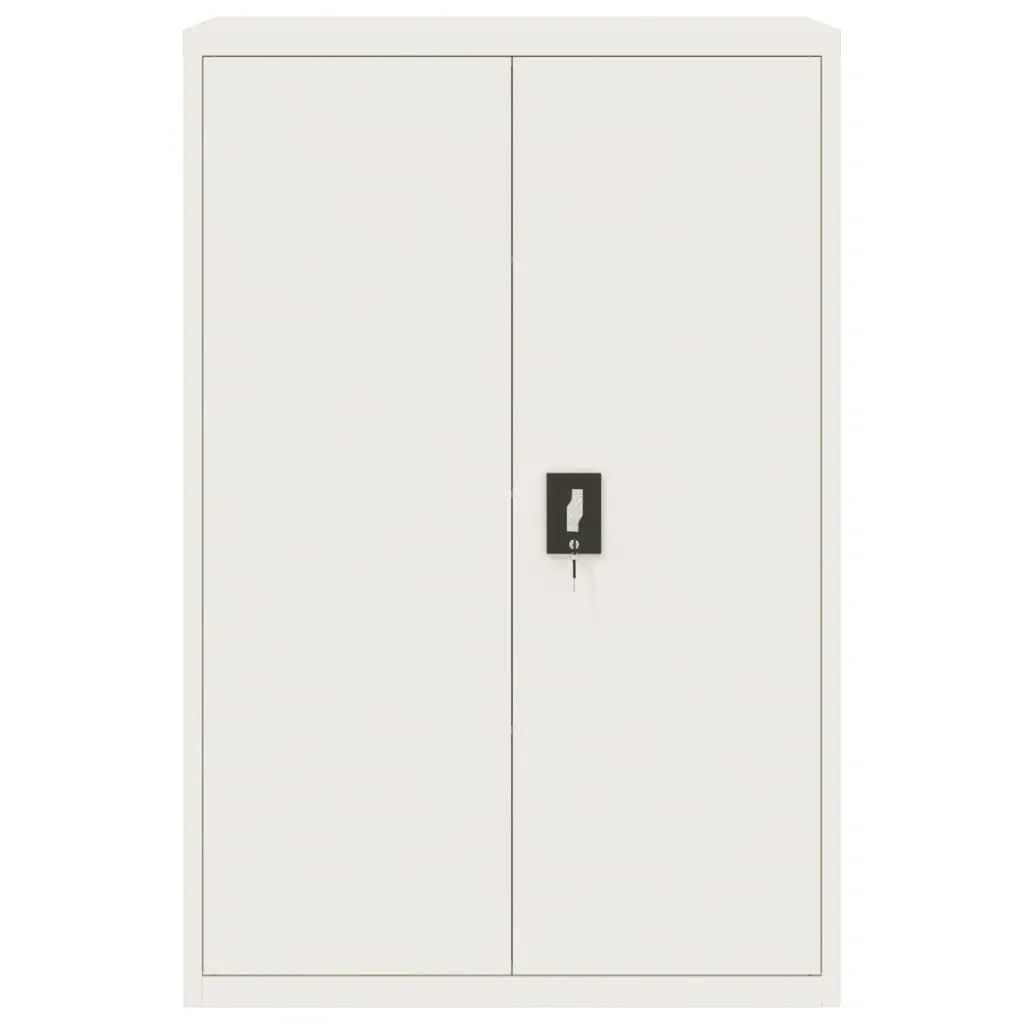 File Cabinet White 90x40x140 cm Steel Price