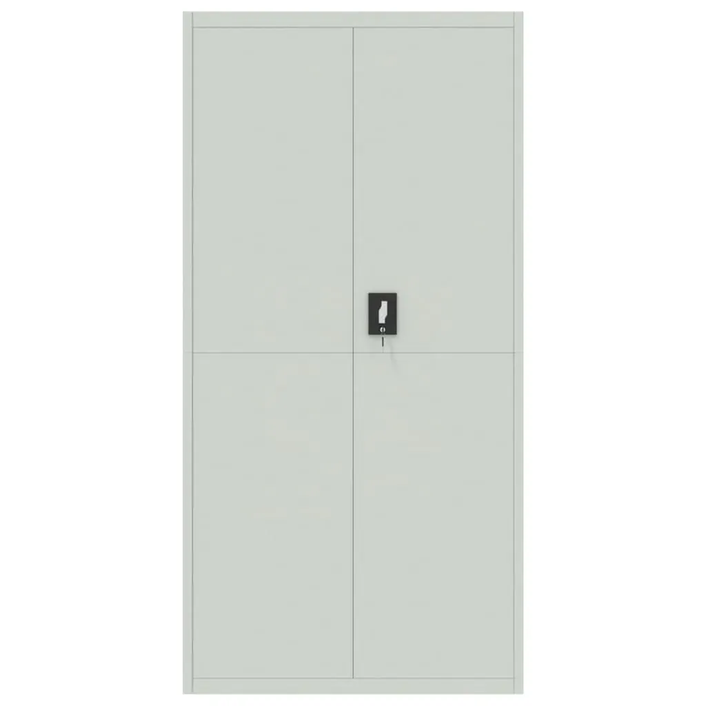 File Cabinet Light Grey 90x40x180 cm Steel Price
