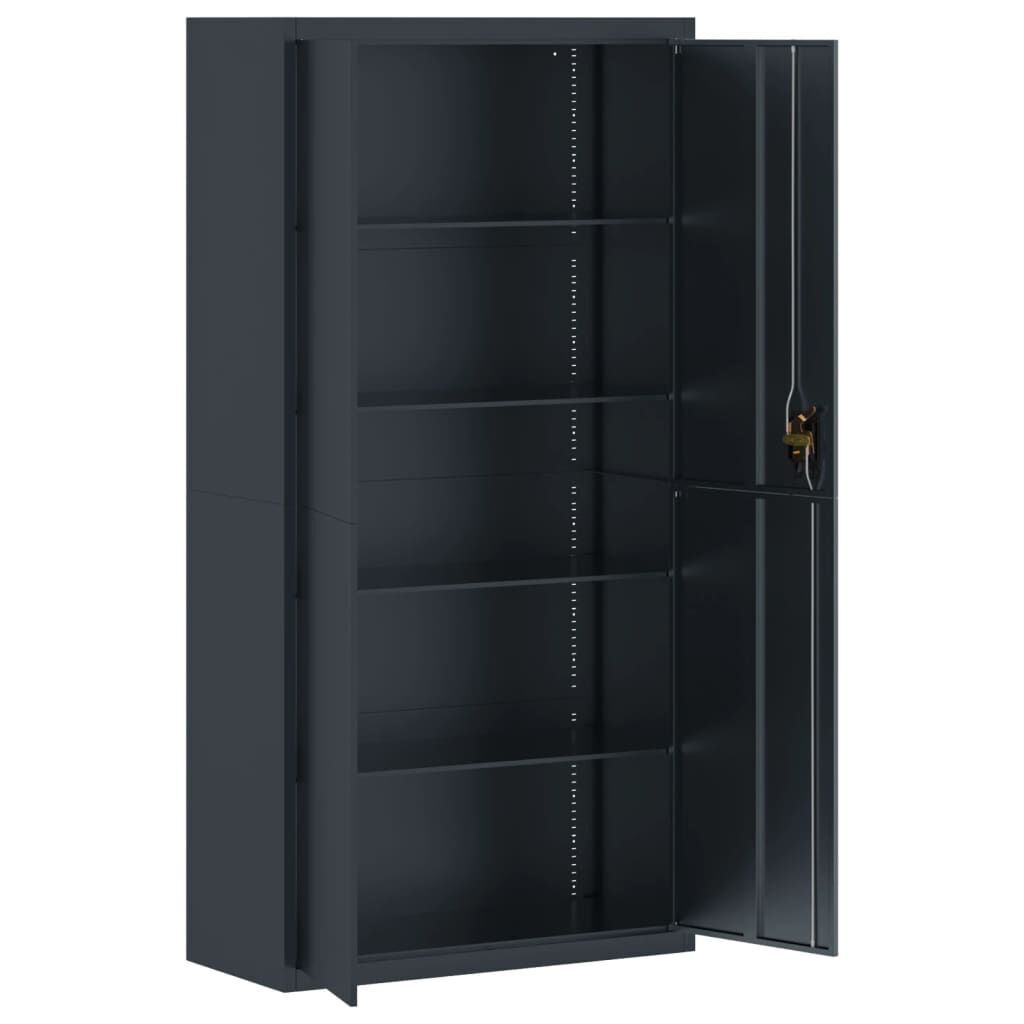 File Cabinet Anthracite 90x40x180 cm Steel Price