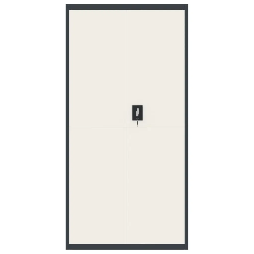 File Cabinet Anthracite and White 90x40x180 cm Steel Price