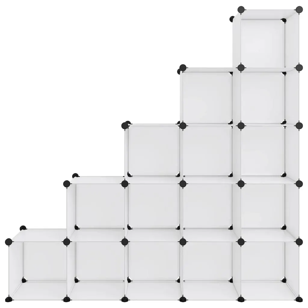Storage Cube Organiser with 15 Cubes Transparent PP Price