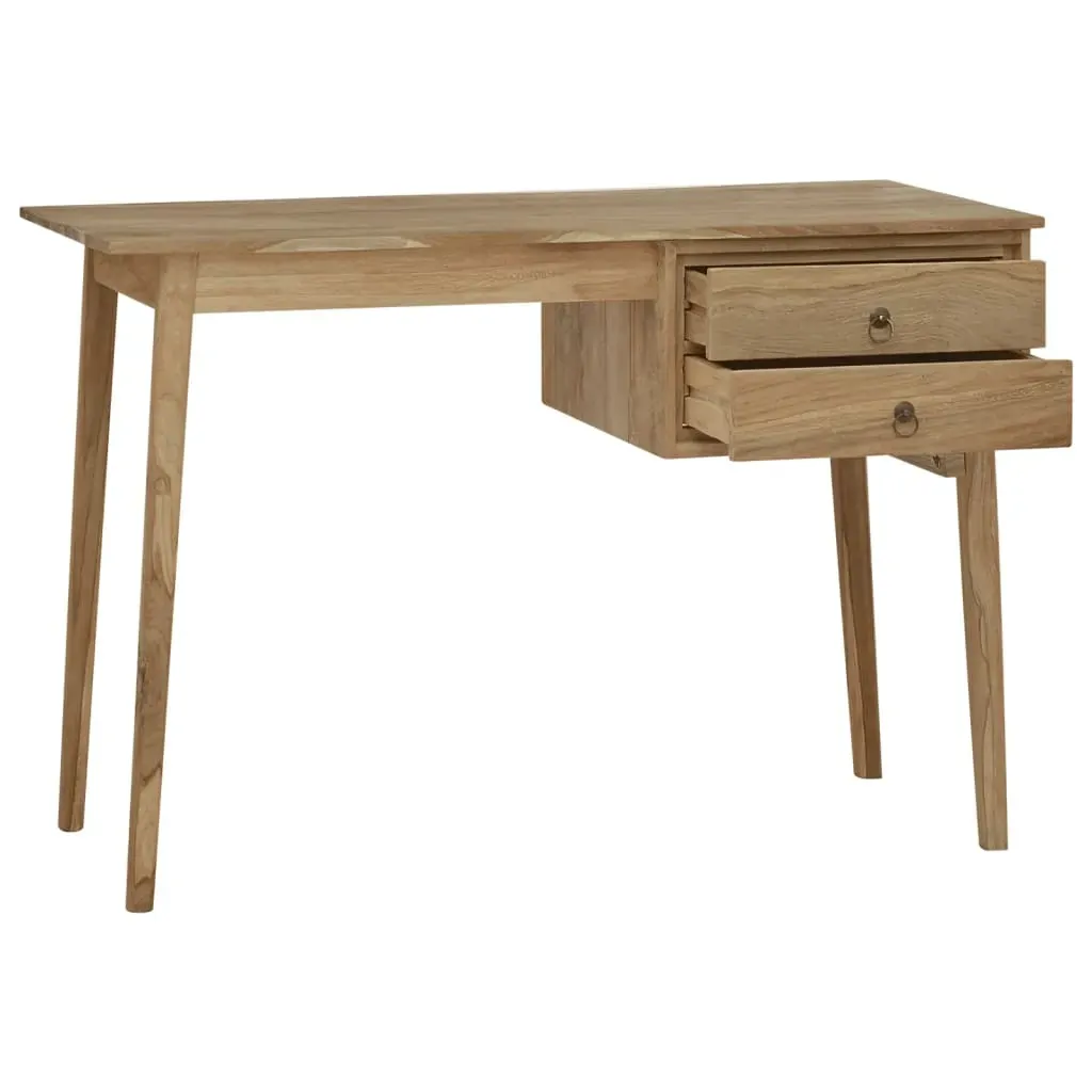 Desk with 2 Drawers 110x52x75 cm Solid Wood Teak Price