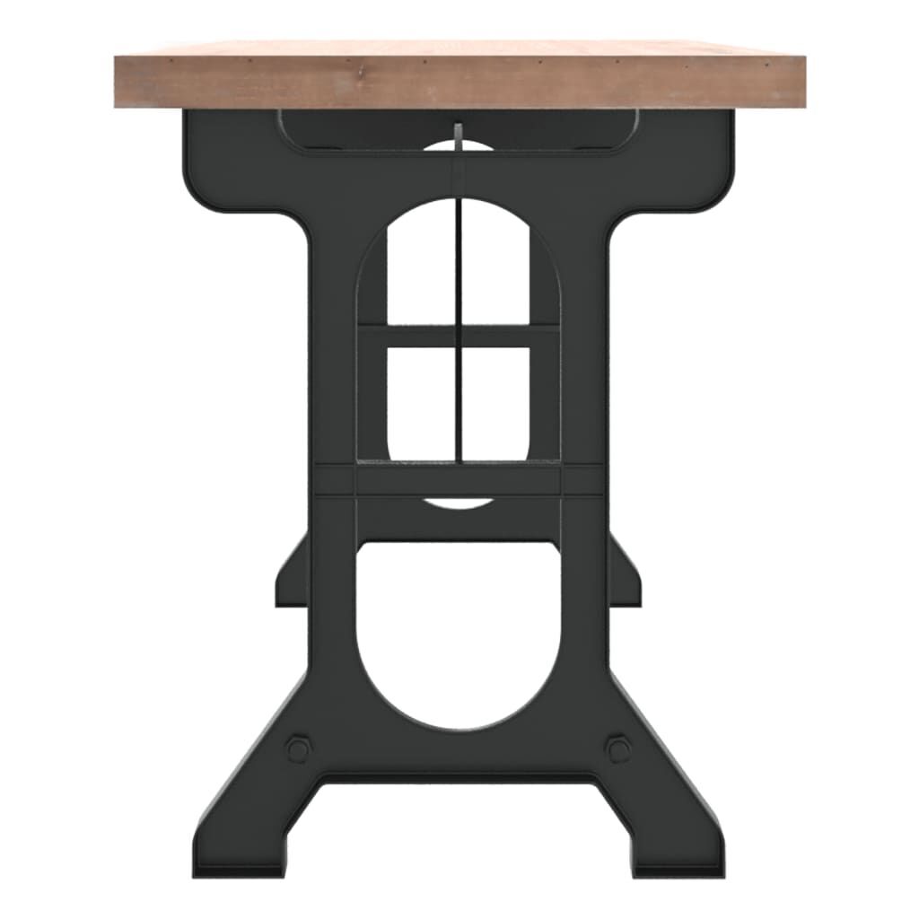 Dining Table 110x65x82 cm Solid Wood Fir and Iron Price