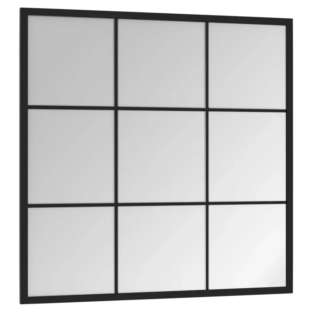 Wall Mirror Black 60x60 cm Metal Price