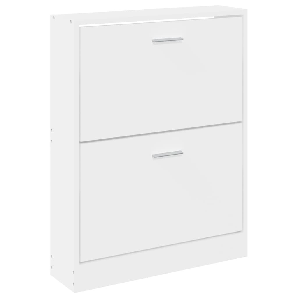 Shoe Cabinet White 59x17x81 cm Engineered Wood Price