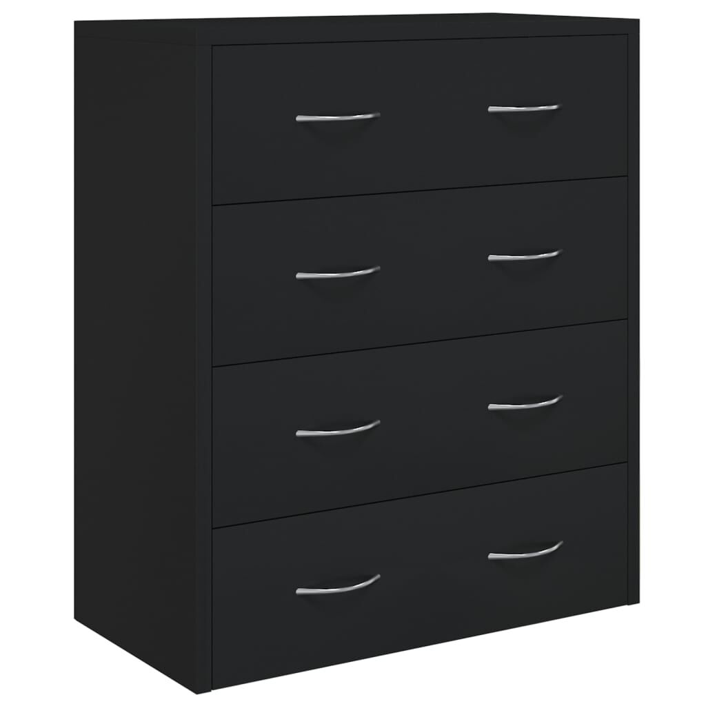 Sideboard with 4 Drawers 60x30.5x71 cm Black Price