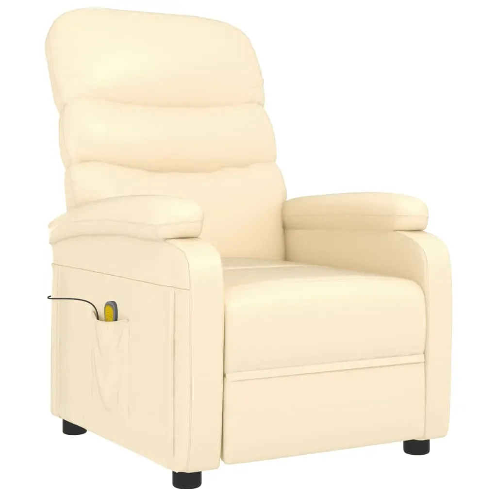 Massage Chair Cream Faux Leather Price