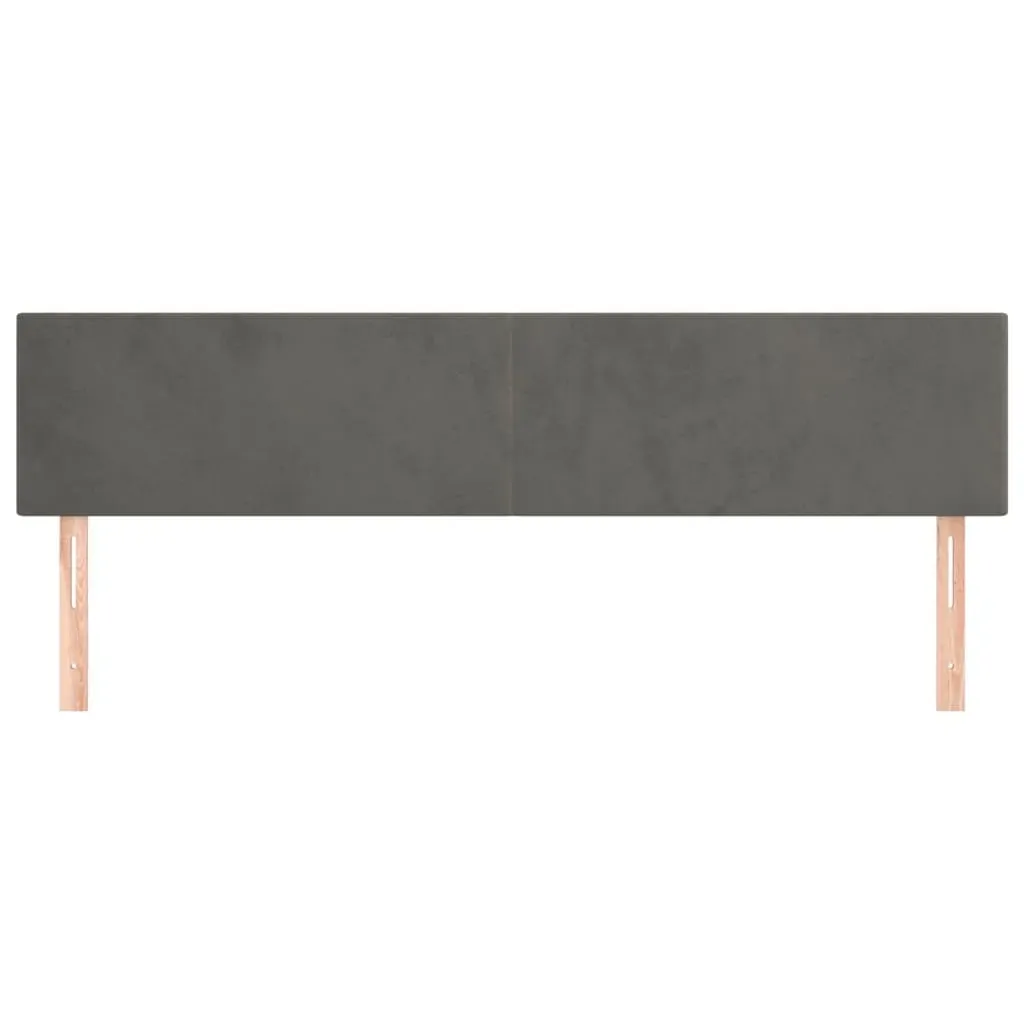 Headboards 2 pcs Dark Grey 100 cm Velvet Price