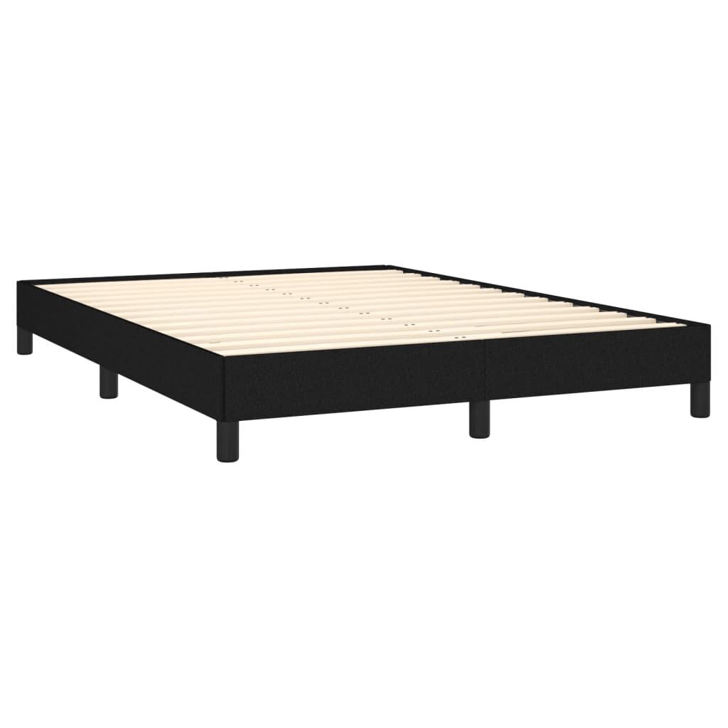 Bed Frame without Mattress Black 137x187 cm Double Fabric Price