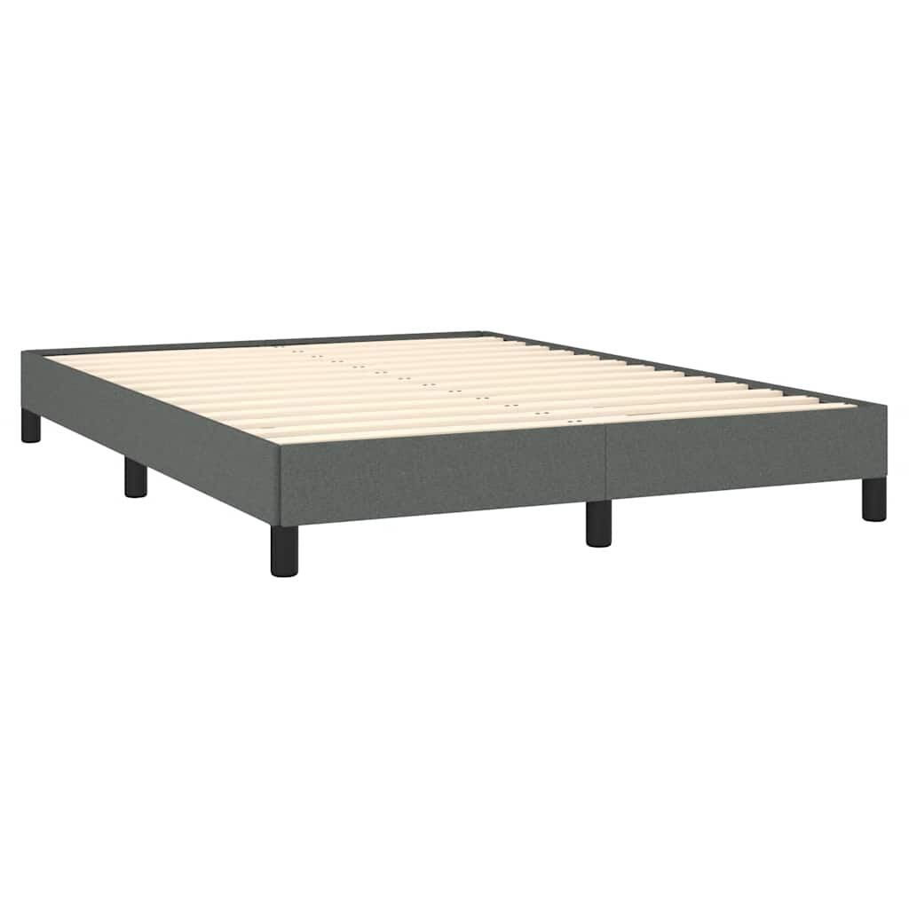 Bed Frame without Mattress Dark Grey 152x203 cm Queen Fabric Price