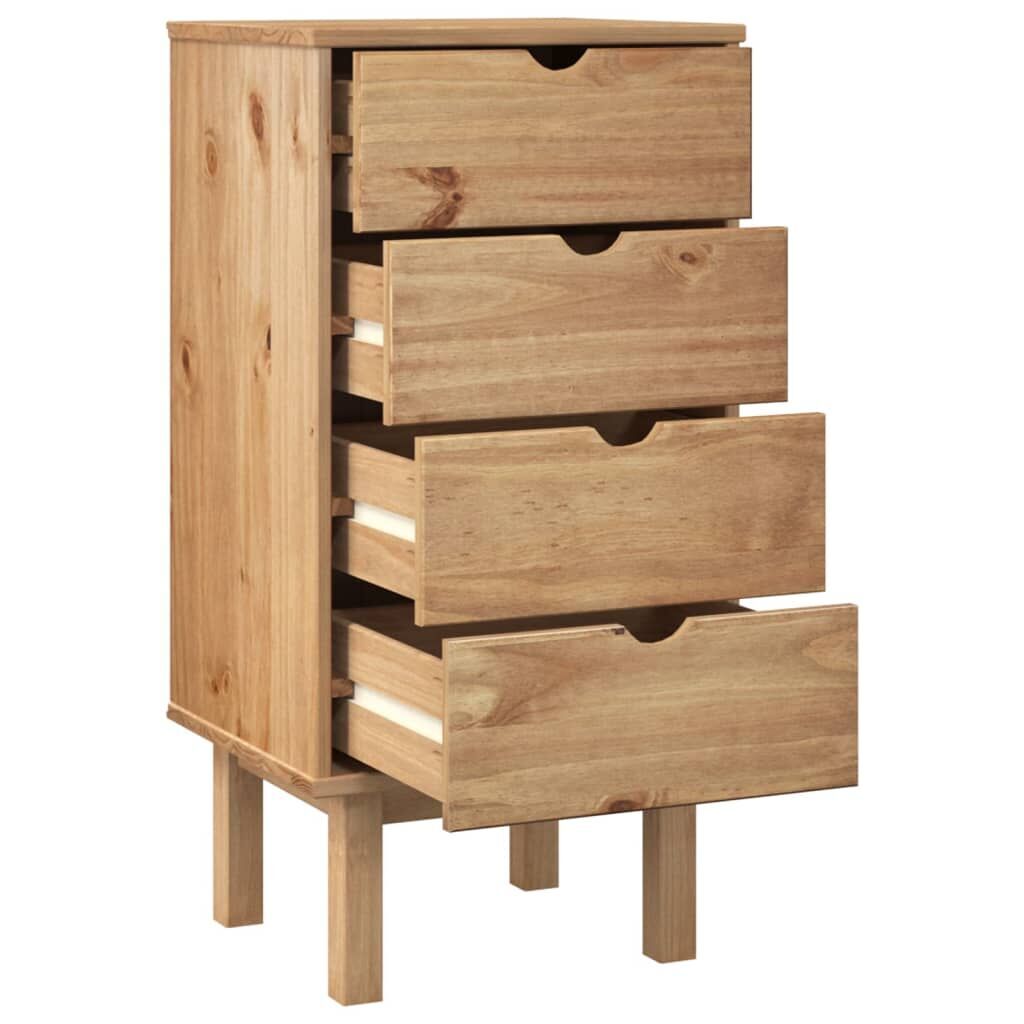 Drawer Cabinet OTTA 45x39x90cm Solid Wood Pine Price