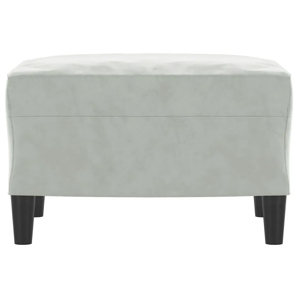 Footstool Light Grey 60x50x41 cm Velvet Price
