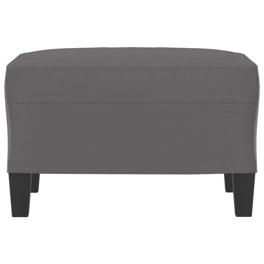 Footstool Grey 60x50x41 cm Faux Leather Price
