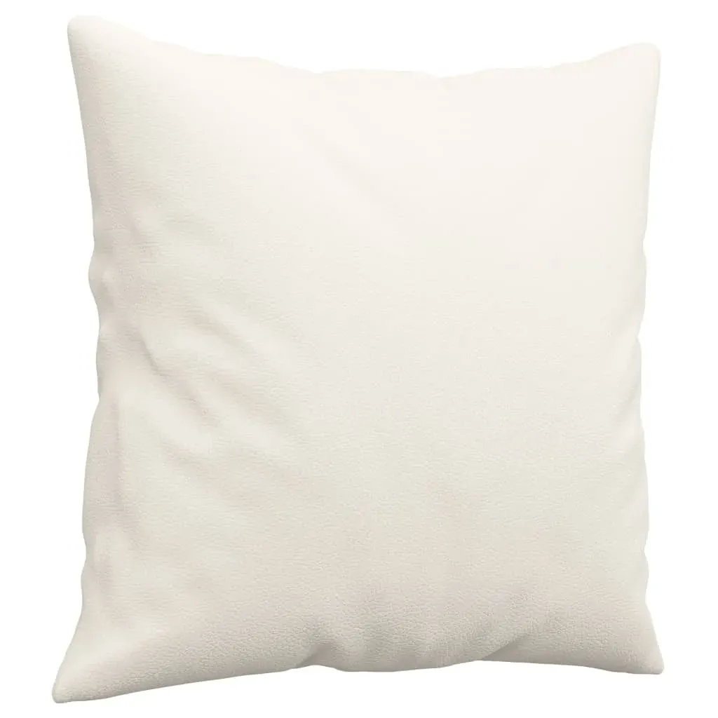 Throw Pillows 2 pcs Cream 40x40 cm Faux Leather Price