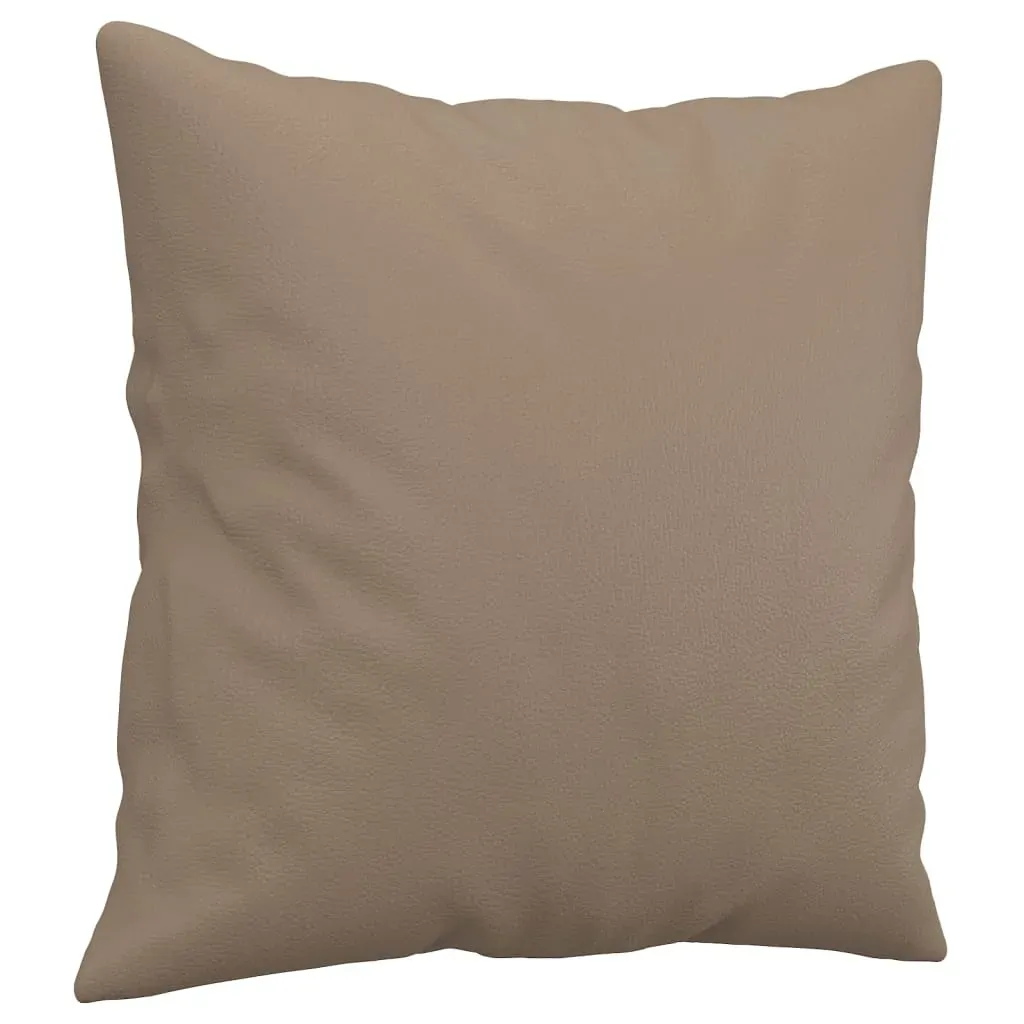 Throw Pillows 2 pcs Cappuccino 40x40 cm Faux Leather Price