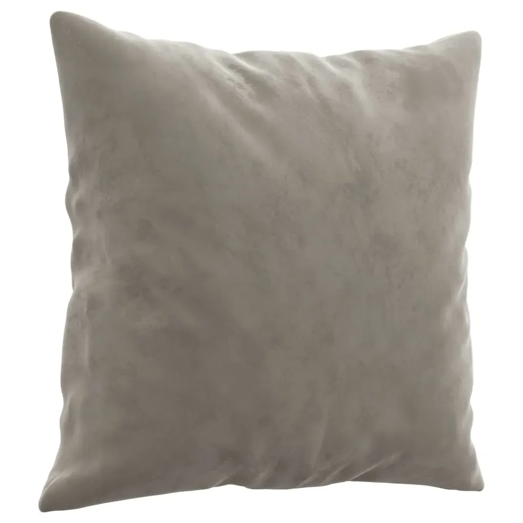 Throw Pillows 2 pcs Light Grey 40x40 cm Velvet Price