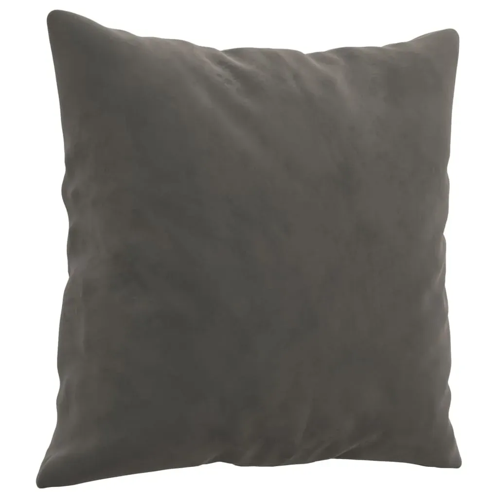 Throw Pillows 2 pcs Dark Grey 40x40 cm Velvet Price