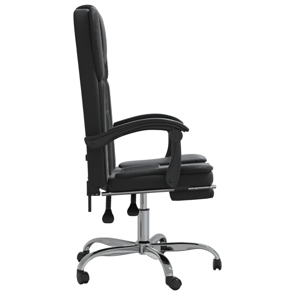 Reclining Office Chair Black Faux Leather Price