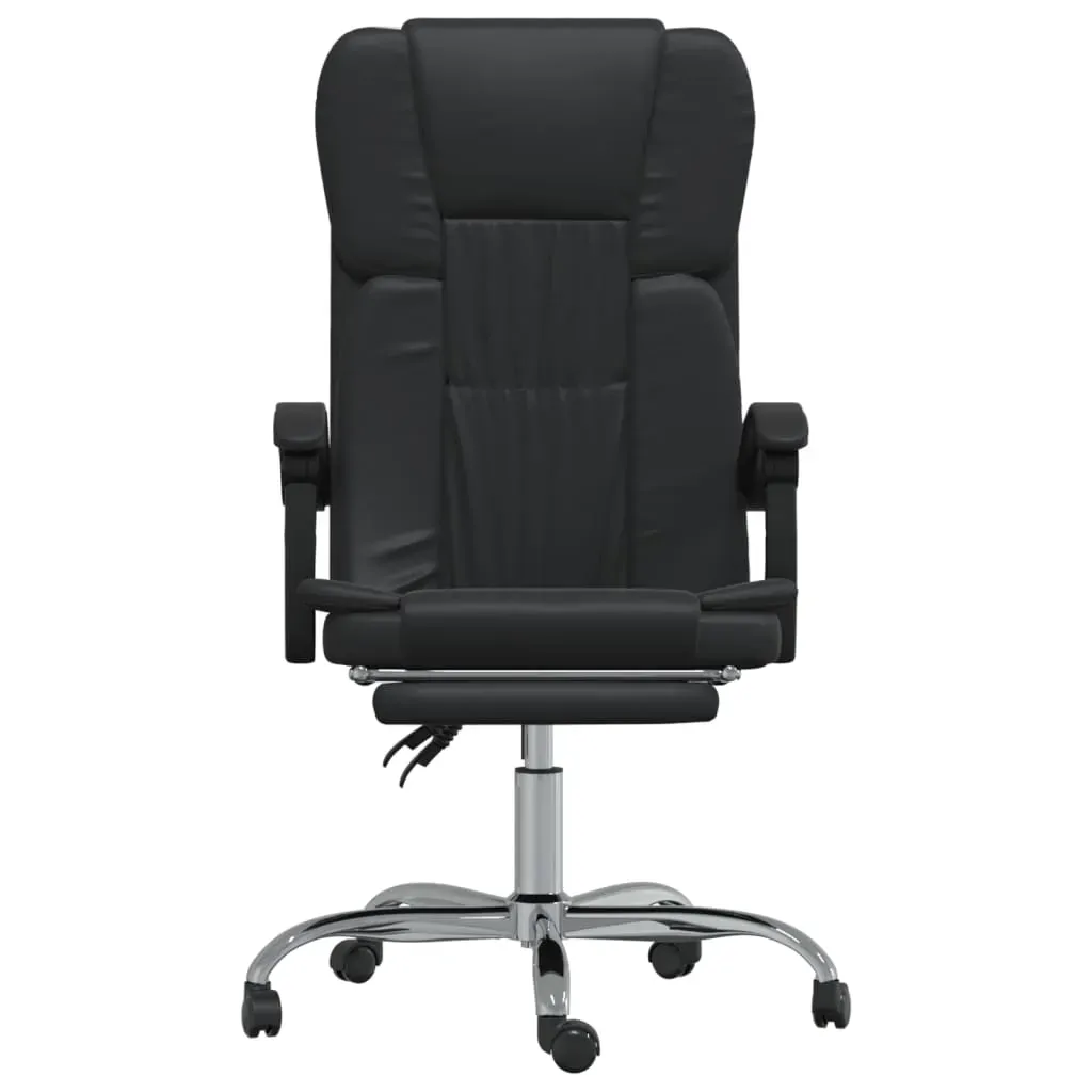Reclining Office Chair Black Faux Leather Price