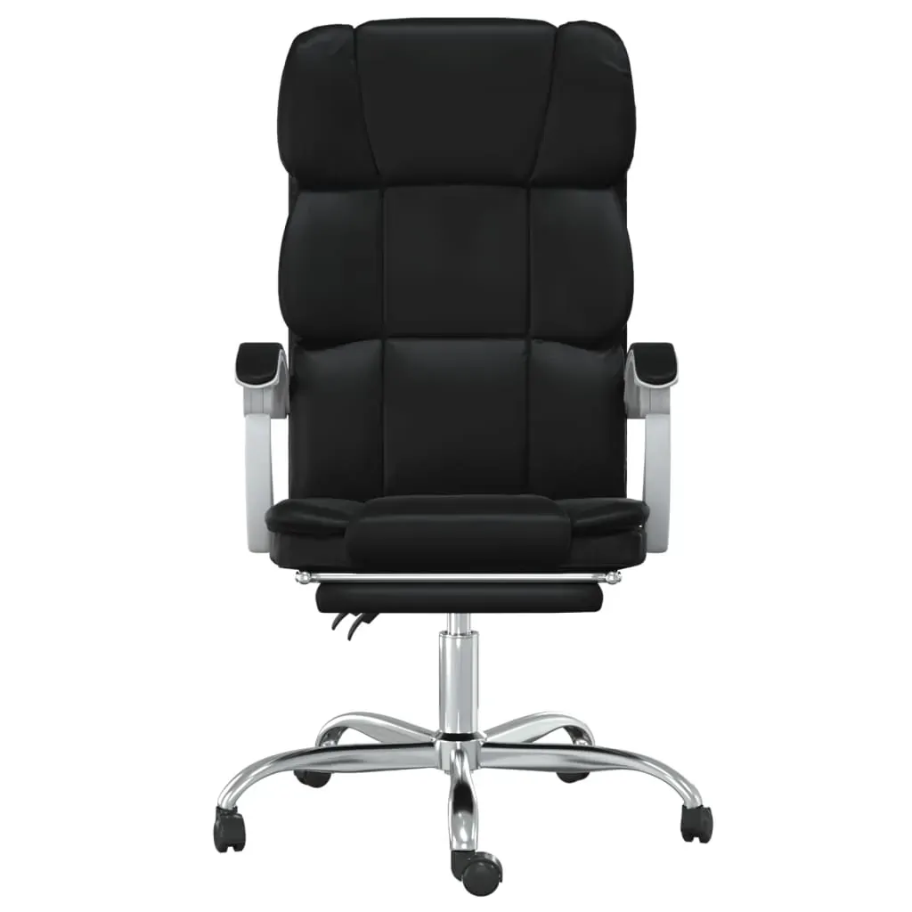 Reclining Office Chair Black Faux Leather Price