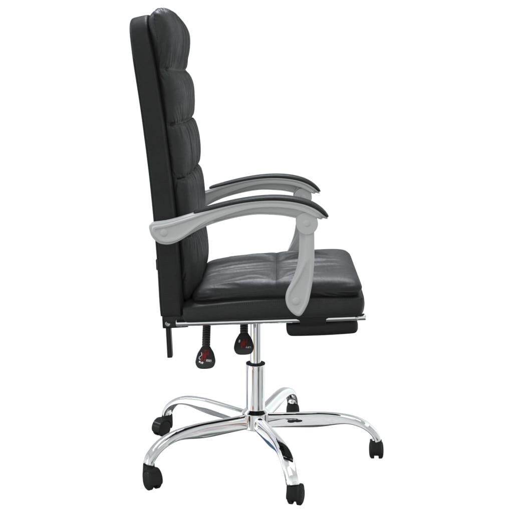 Reclining Office Chair Black Faux Leather Price