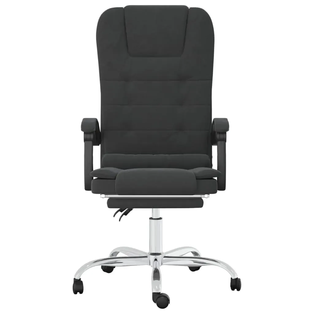 Massage Reclining Office Chair Black Faux Leather Price