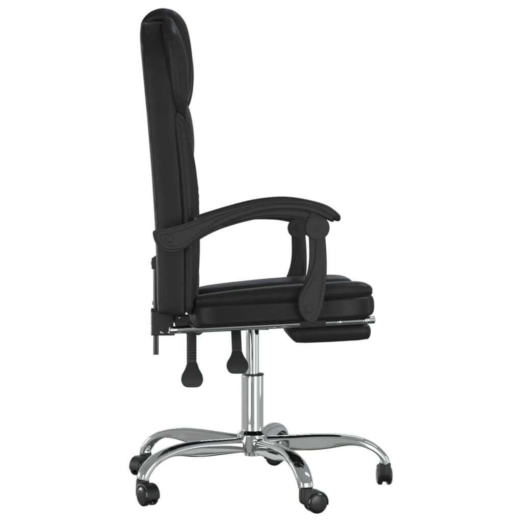 Reclining Office Chair Black Faux Leather Price