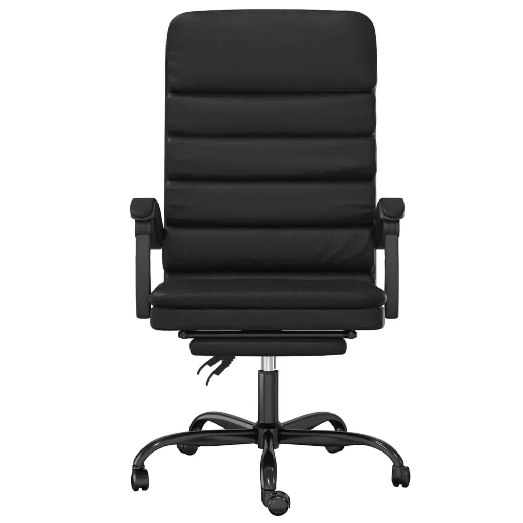 Massage Reclining Office Chair Black Faux Leather Price
