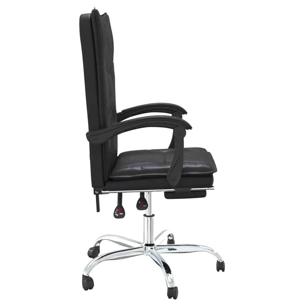 Reclining Office Chair Black Faux Leather Price