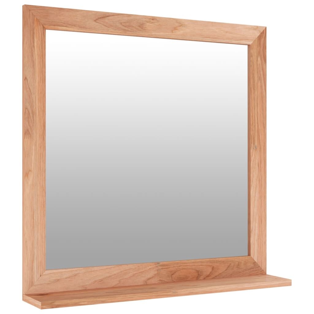 Wall Mirror 55x55 cm Solid Wood Walnut Price