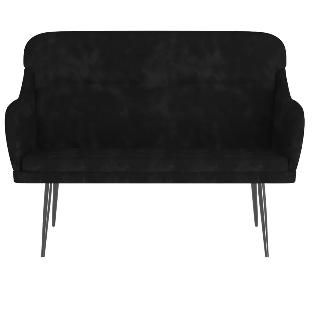 Bench Black 110x76x80 cm Velvet Price