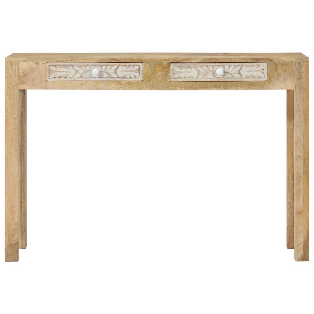Console Table 110x30x75 cm Solid Bleached Wood Mango Price