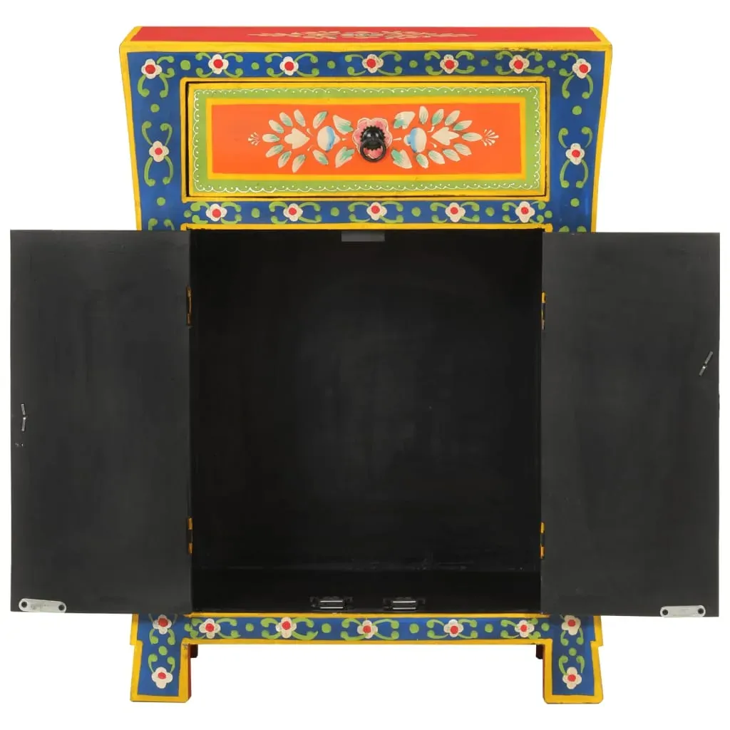 Hand Painted Sideboard 54x30x74 cm Solid Wood Mango Price