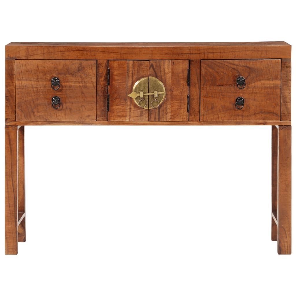 Console Table 120x32x80 cm Solid Rough Wood Acacia Price