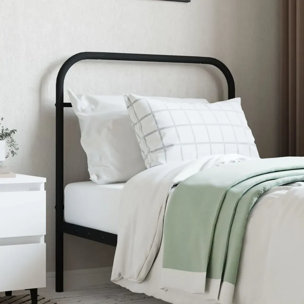 Metal Headboard Black 90 cm Price