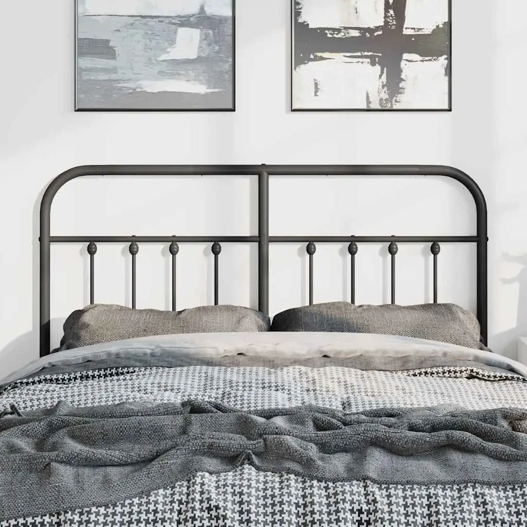 Metal Headboard Black 152 cm Queen Price