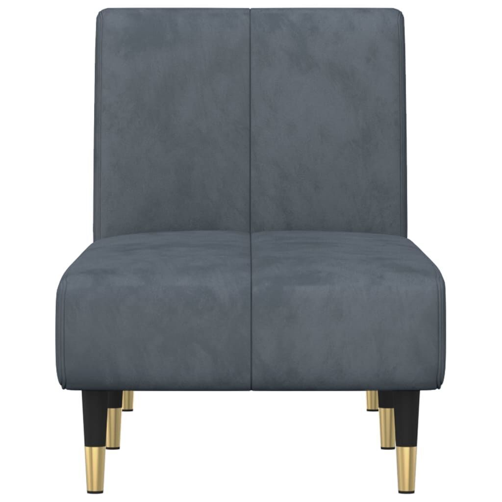 Chaise Longue Dark Grey Velvet Price