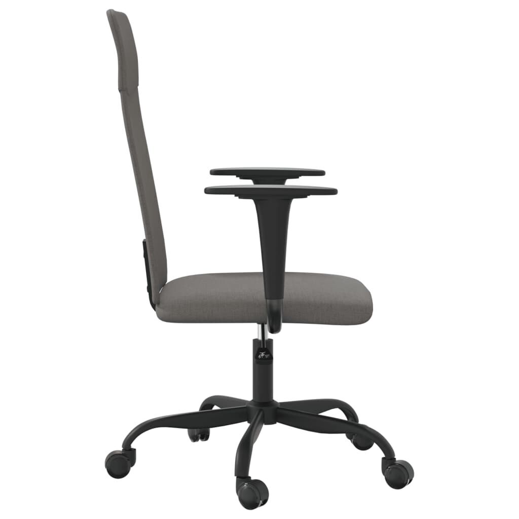 Office Chair Height Adjustable Dark Grey Fabric Price
