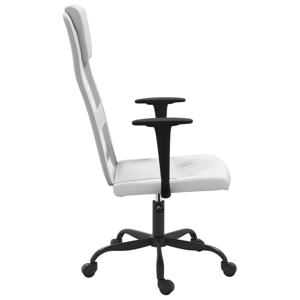 Office Chair Height Adjustable White Mesh Fabric and Faux Leather Price