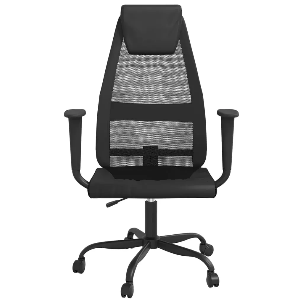 Office Chair Height Adjustable Black Mesh Fabric and Faux Leather Price