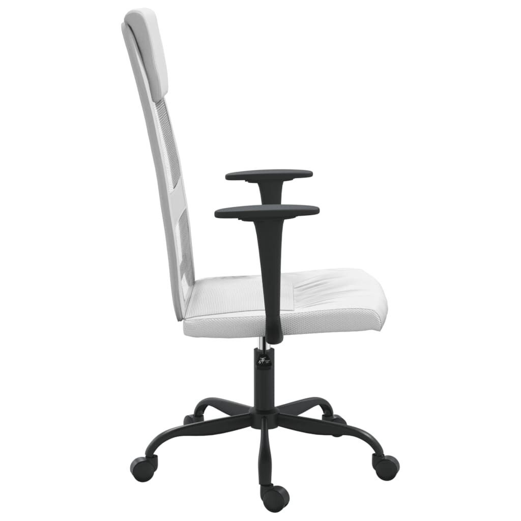 Office Chair Height Adjustable White Mesh Fabric and Faux Leather Price