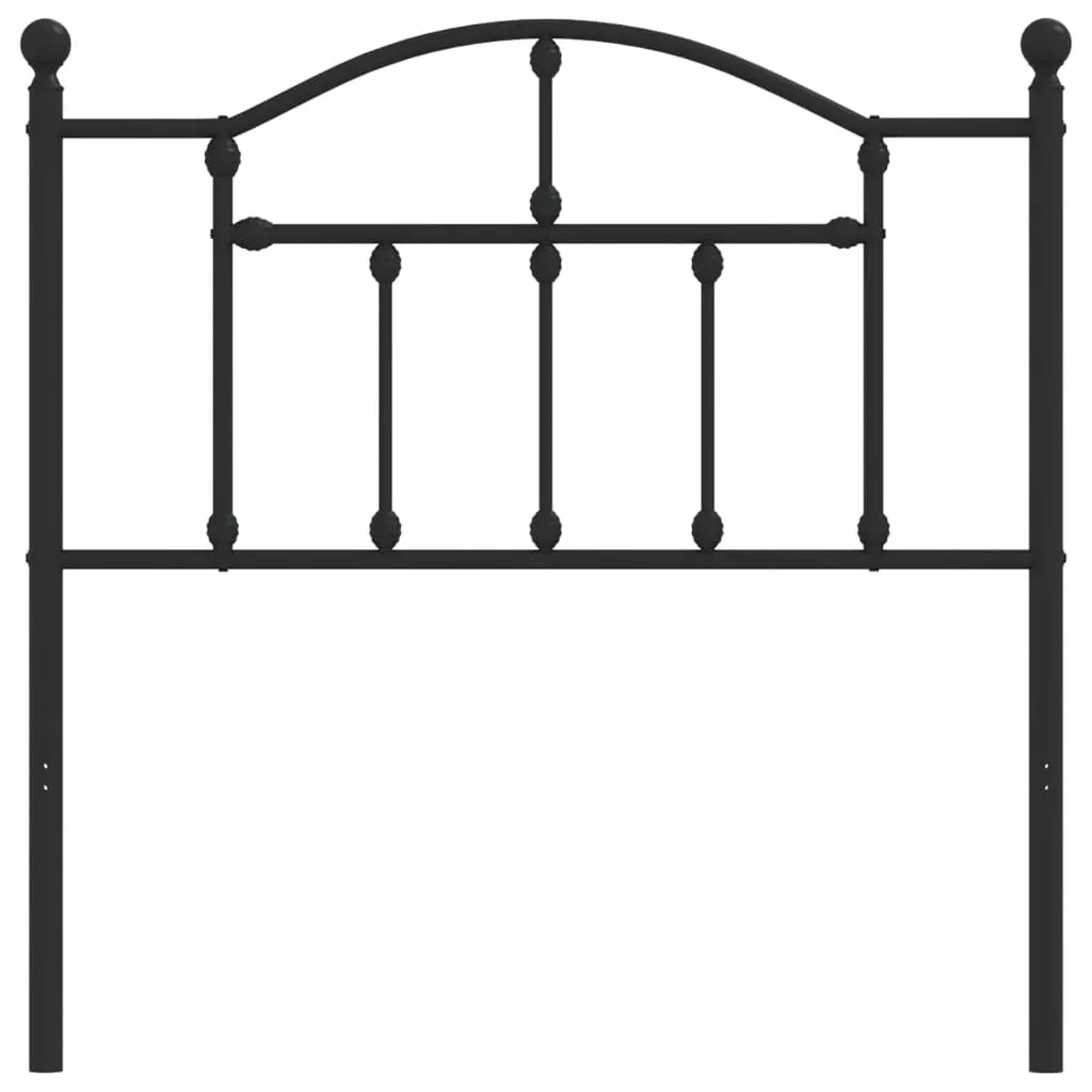 Metal Headboard Black 90 cm Price