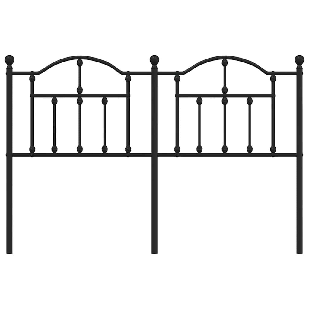 Metal Headboard Black 137 cm Double Price