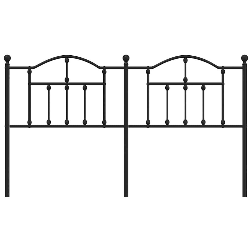 Metal Headboard Black 183 cm King Price