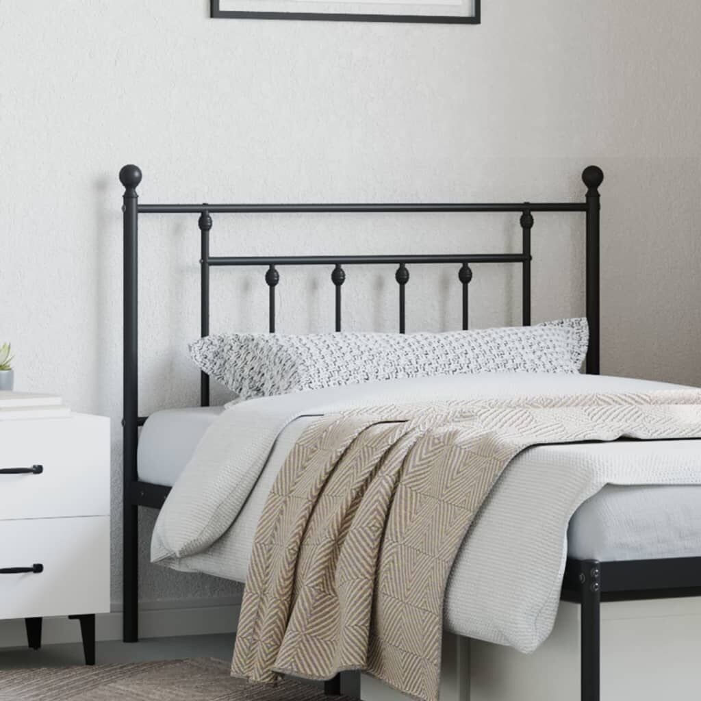 Metal Headboard Black 107 cm King Single Price