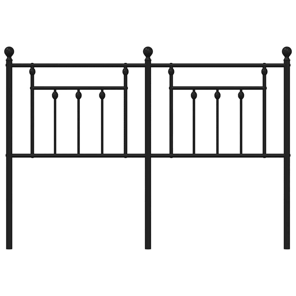 Metal Headboard Black 137 cm Double Price
