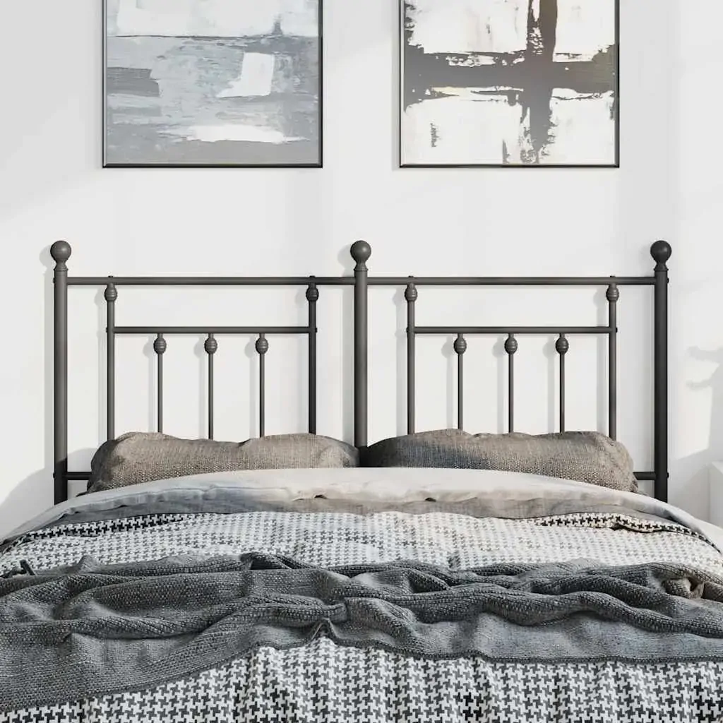 Metal Headboard Black 152 cm Queen Price