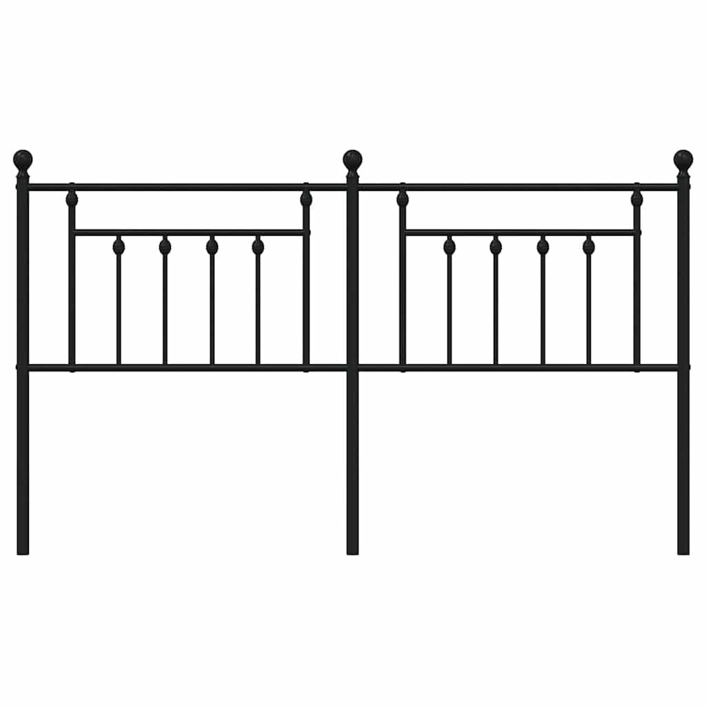 Metal Headboard Black 183 cm King Price