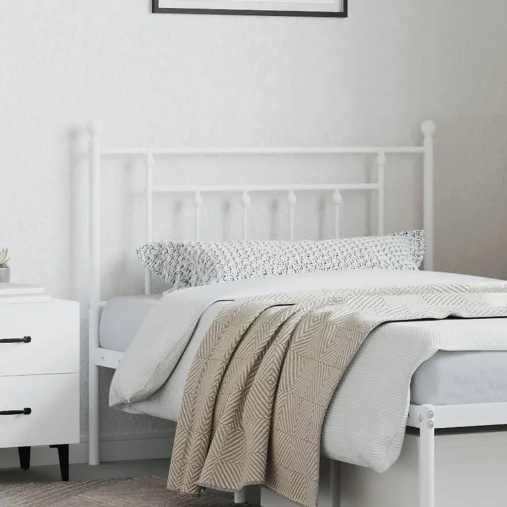 Metal Headboard White 107 cm King Single Price